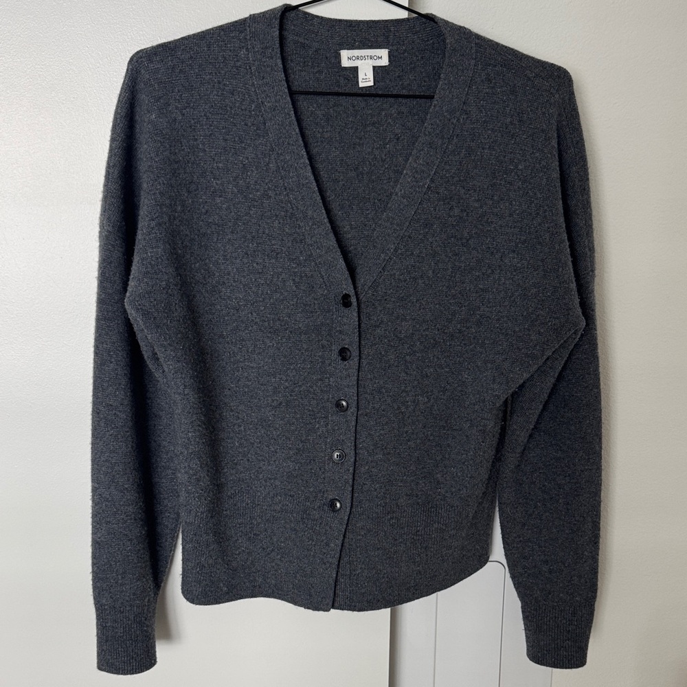 Nordstrom Cashmere Gray Cardigan